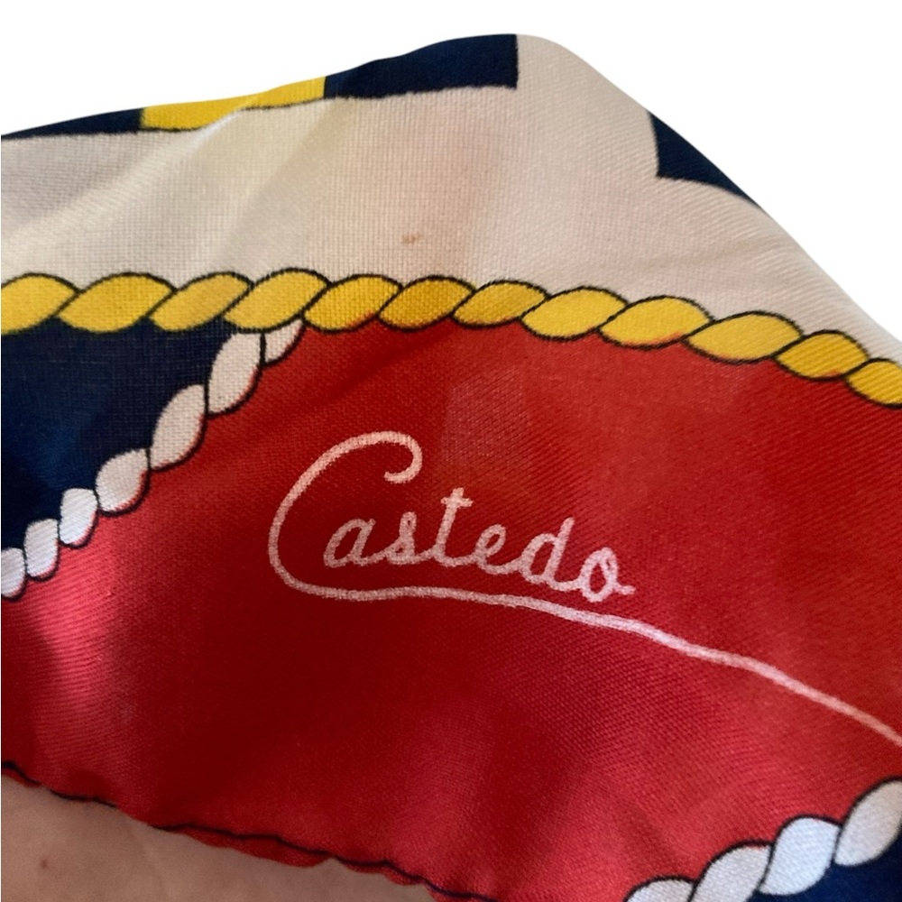 Vintage Multicolor Flags Scarf-Signed Castedo - image 2